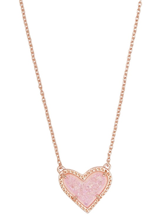 Kendra Scott Jewelry - Kendra Scott Ari Heart Necklace Iridescent Pink Rose Gold